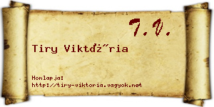 Tiry Viktória névjegykártya